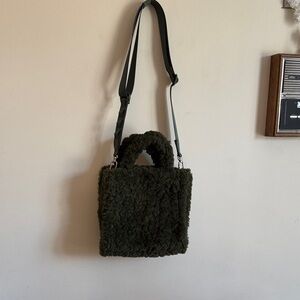 a new day Dark Green faux fur Bag